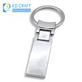 Free sample cheap custom metal stainless steel square shaped blank logo hs code for keychain